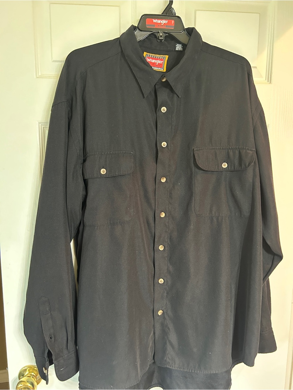 Wrangler Black Casual Long Sleeve Button-Down Shirt